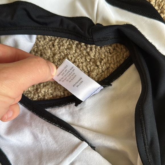 OYE Swimwear Rorschach Cut Out One Piece Swimsuit Black White - Picture 8 of 10